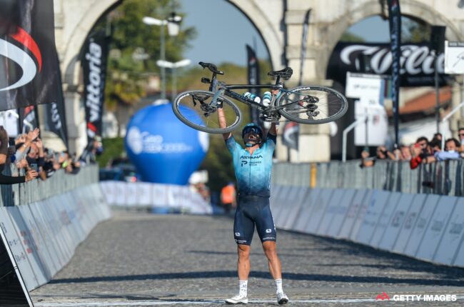 Alexey Lutsenko wins the first pros-only gravel race