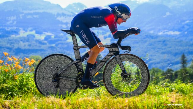 New Pinarello Bolide TT bike in action at Tour de Suisse