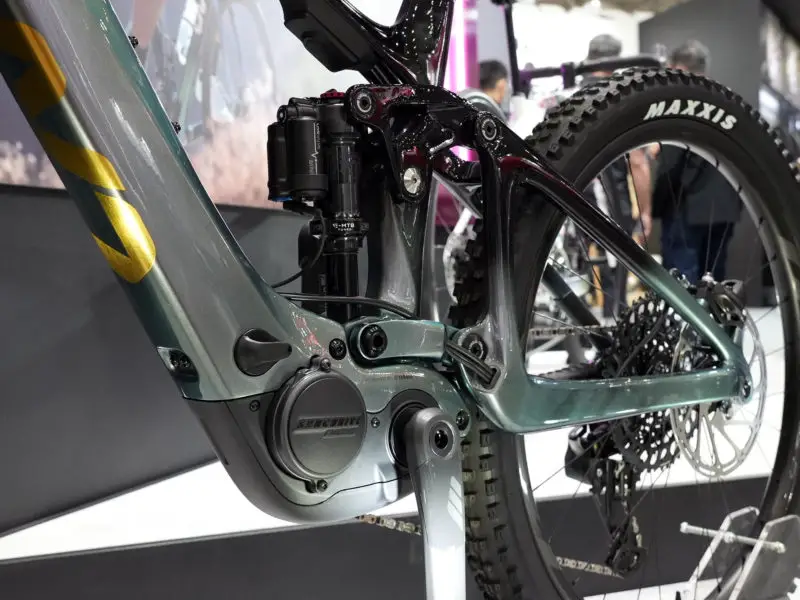 closeup of suspension and motor on Liv Intrigue Advanced women's eMTB