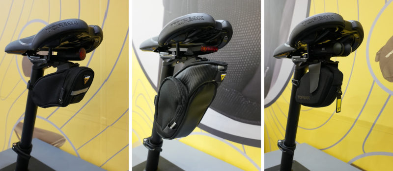 topeak integrated saddle bag and tool, light mounts