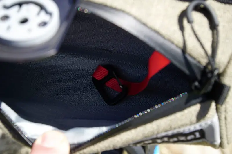 Fierce Hazel Handlebar Bag key fob ribbon in bag