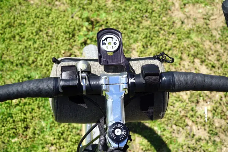 Fierce Hazel Handlebar Bag mounted from the top