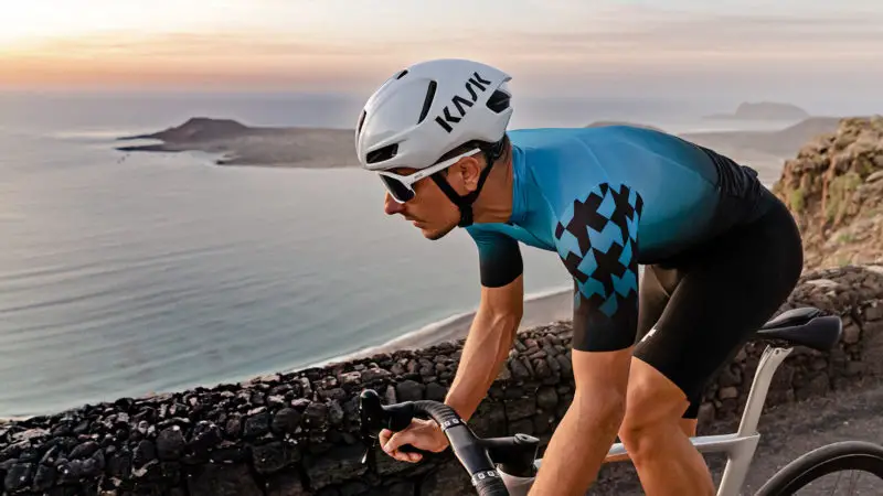 2023 Kask Utopia Y aero road helmet updated with improved fit & finish, sunset ride