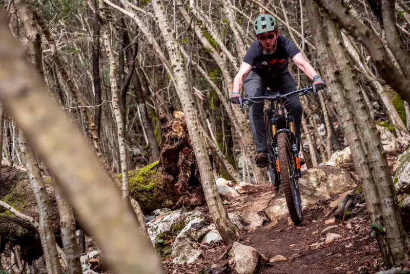 Next-gen Shimano eMTB ebikes transformed with AutoShift FreeShift automatic shifting, powered by LinkGlide, EP-801 & 11sp XT Di2, photo by Dan Milner, greasy singletrack