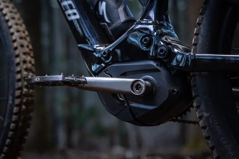 Cane Creek Electric Wings mounted on bike outside
