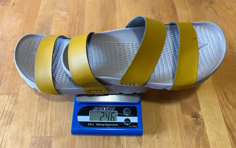 Quoc Lala Slide post-ride slip-on sandals, actual weight