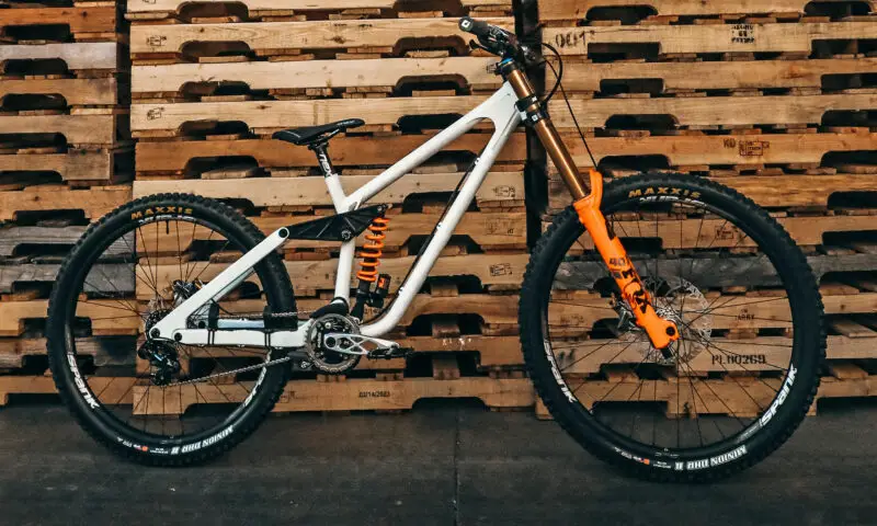 Neko Mulally Frameworks Racing x Cotic 853 steel DH bike project, complete