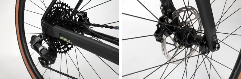 closeup details of 2024 diamondback haanjo gravel bike