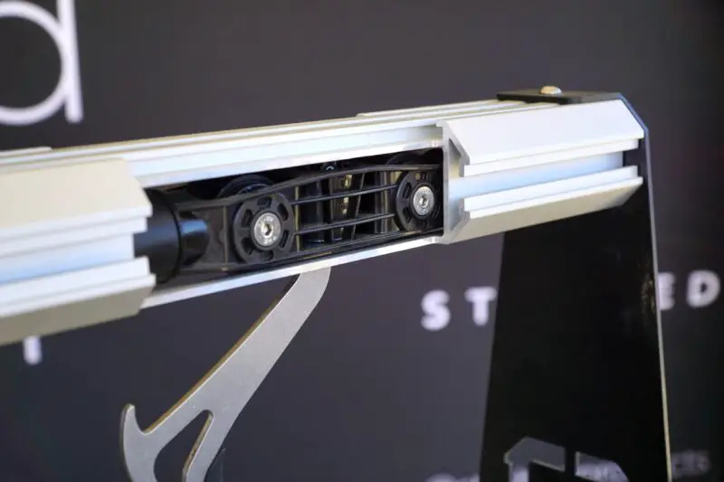 Stashed Sliding Bike Storage cut away