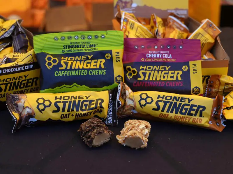 honey stinger oat and honey bars and caffeinated chews