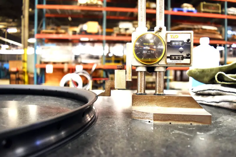 boyd us-made alloy rim checked for flatness
