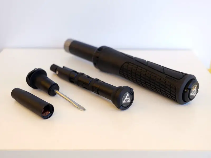 topeak ninja bike tools that hide inside your mountain bike handlebar