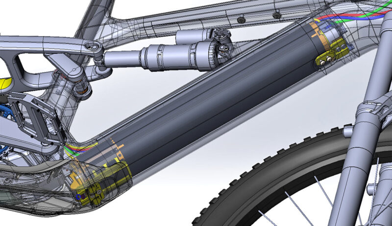 2023 Canyon Strive:ON CFR eMTB, race-ready carbon enduro ebike, x-ray