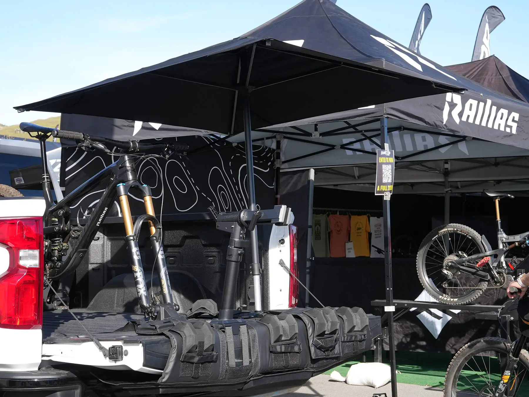 railias truck bed fork mounts and bike stand
