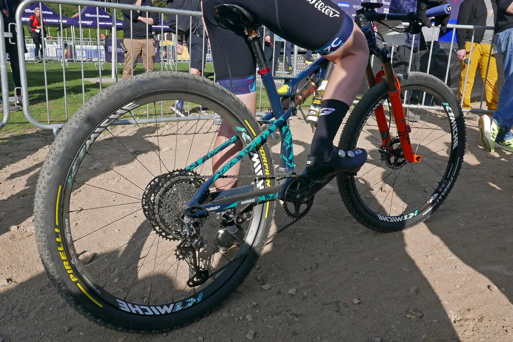 Wilier Urta Max SLR lightweight 120mm carbon XC race mountain bike, pre-race