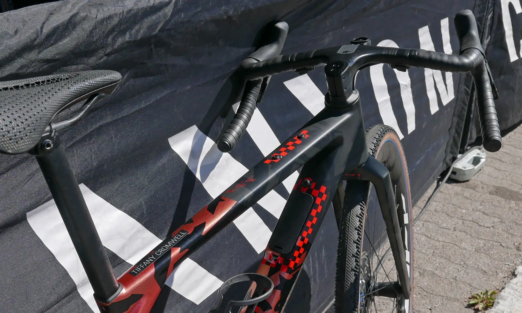Canyon CFR prototype gravel race bike at FNLD GRVL, integrated cockpit