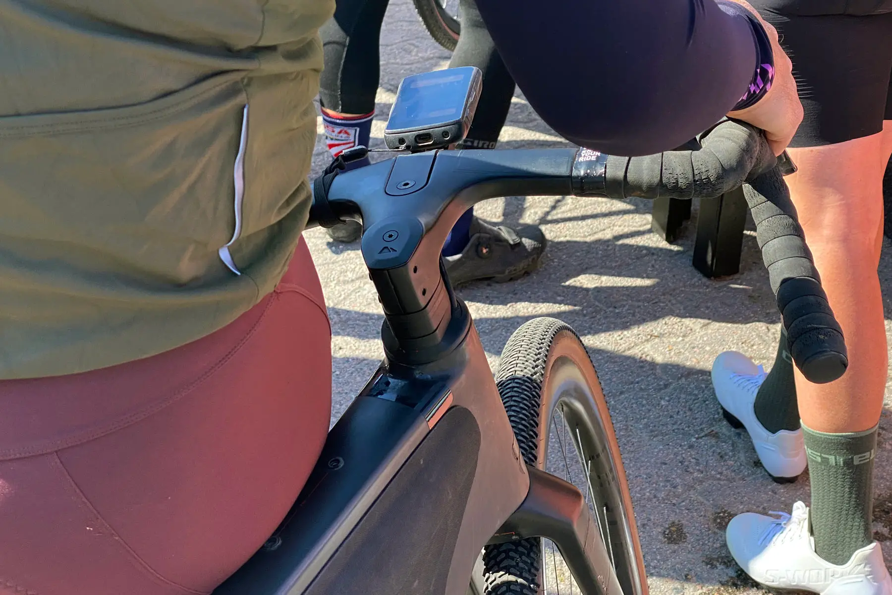 Canyon CFR prototype gravel race bike at FNLD GRVL, bar detail