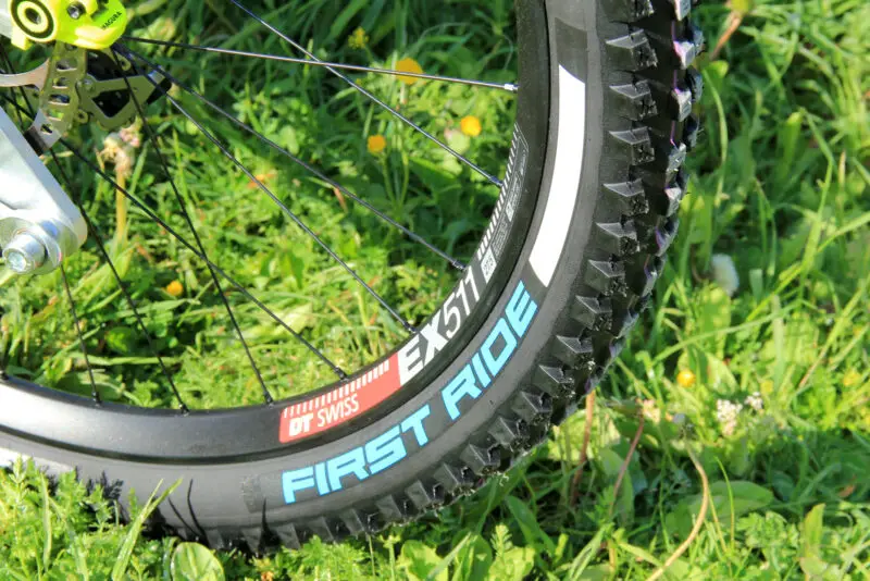 schwalbe first ride new dh tire tread pattern danny hart cube 215 prototype