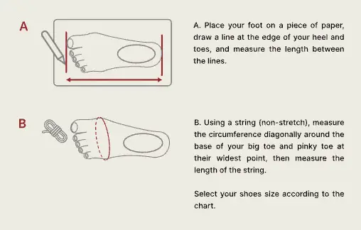 Stomp Lox Slack Bicycle Shoe Foot measurement guide 2