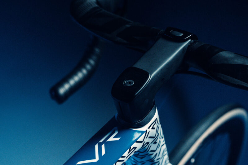 closeup of cockpit on 2024 Felt VR endurance road bike