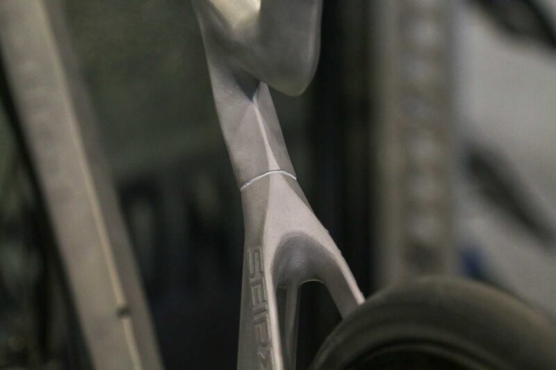 Pilot Seiren 3d printed titanium bike seat stay joint