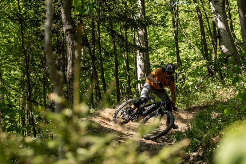 Devinci e-Troy ebike riding