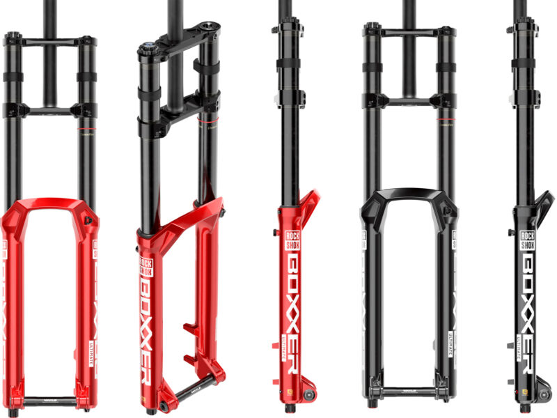 2024 rockshox boxxer ultimate dh fork black red lowers