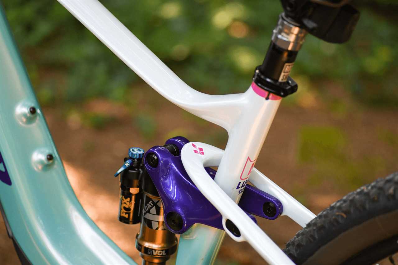 closeup of greyp zaney suspension linkage