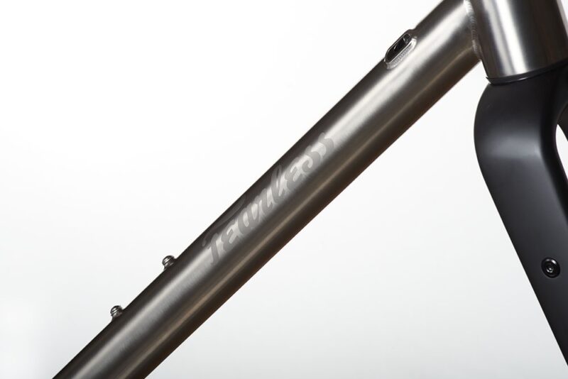 Fearless Vulture Ti down tube logo
