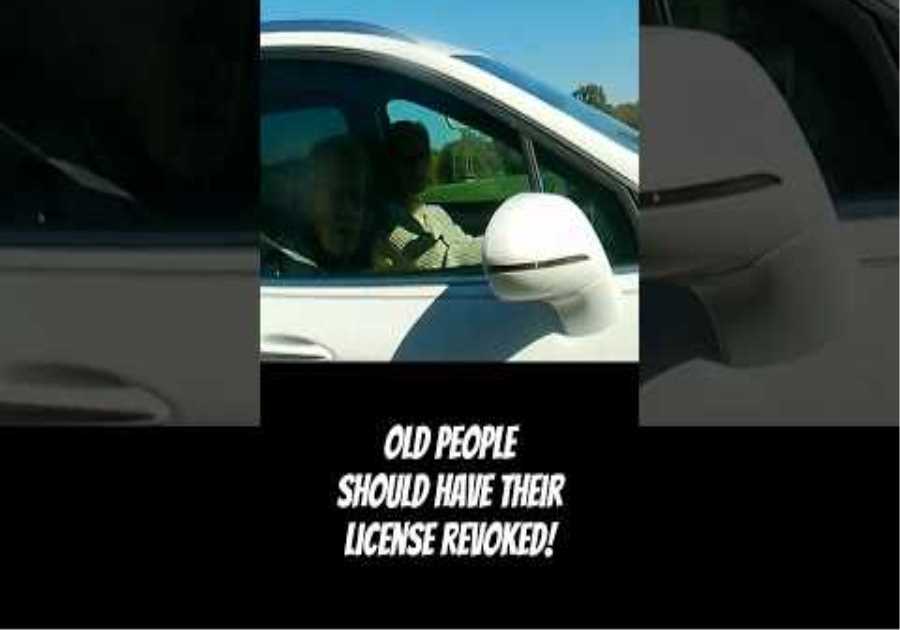 Senior citizens disrupting the flow of traffic