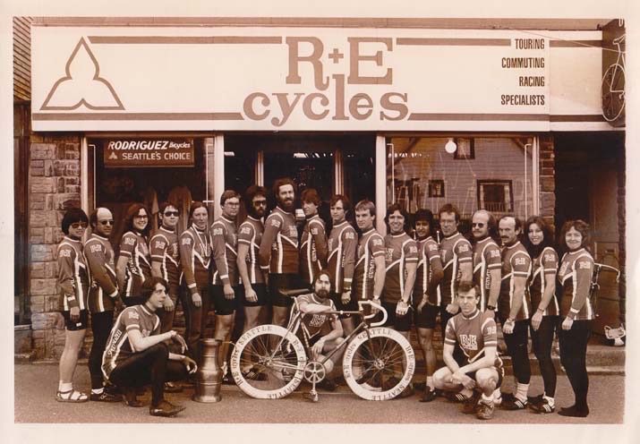 R&E Bicycles 6-Pack 1970's team photo