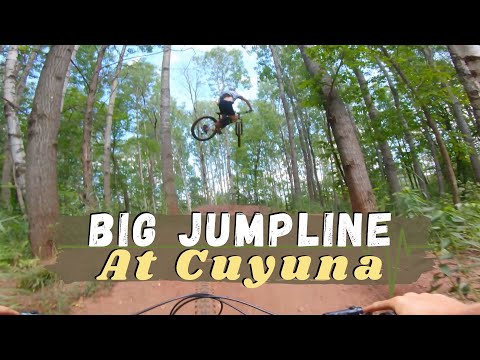 Cuyuna Lakes Mountain Bike Trails - Hitting the big jumpline and skills area