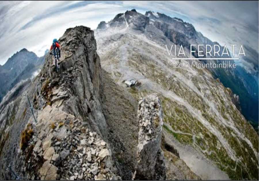 Mountain Biking an Insane Climbing Route | Via Ferrata