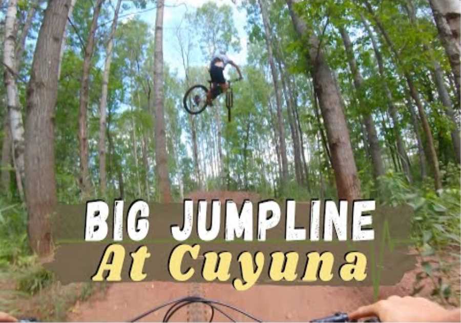 Cuyuna Lakes Mountain Bike Trails - Hitting the big jumpline and skills area