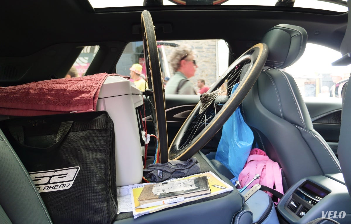 Everything Pro Teams Pack in a Team Car for a Tour De France Femmes Stage
